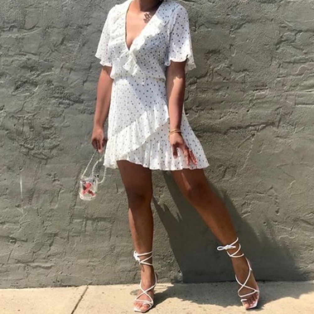 Zara Black & White Polka Dot Romper with shorts